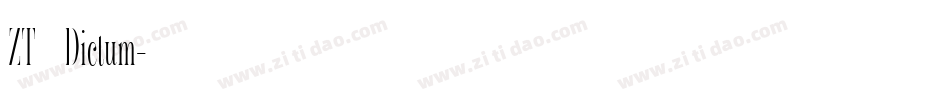 ZT  Dictum字体转换